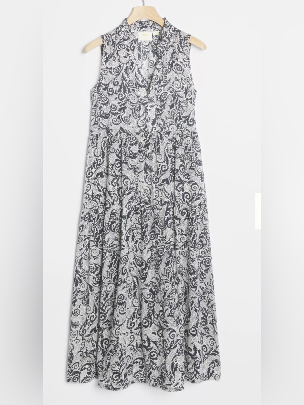 Anthropologie Maeve Marya Tiered Maxi Dress Small blue and white Floral